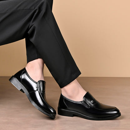 Men's Classic Business Casual Slip-On Loafers with Rubber Sole