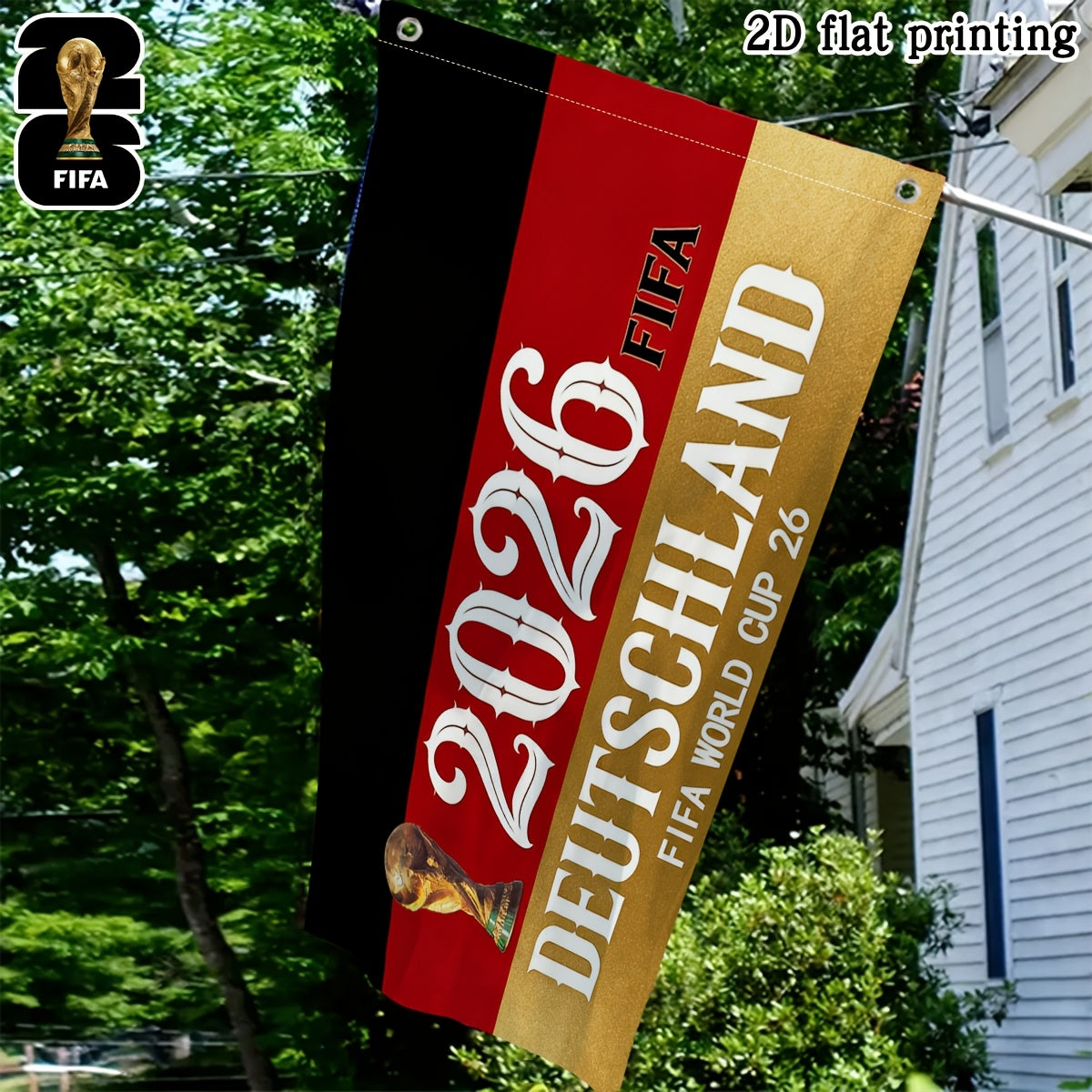 2026 FIFA World Cup Maple & Clutch Mascot Square Flag