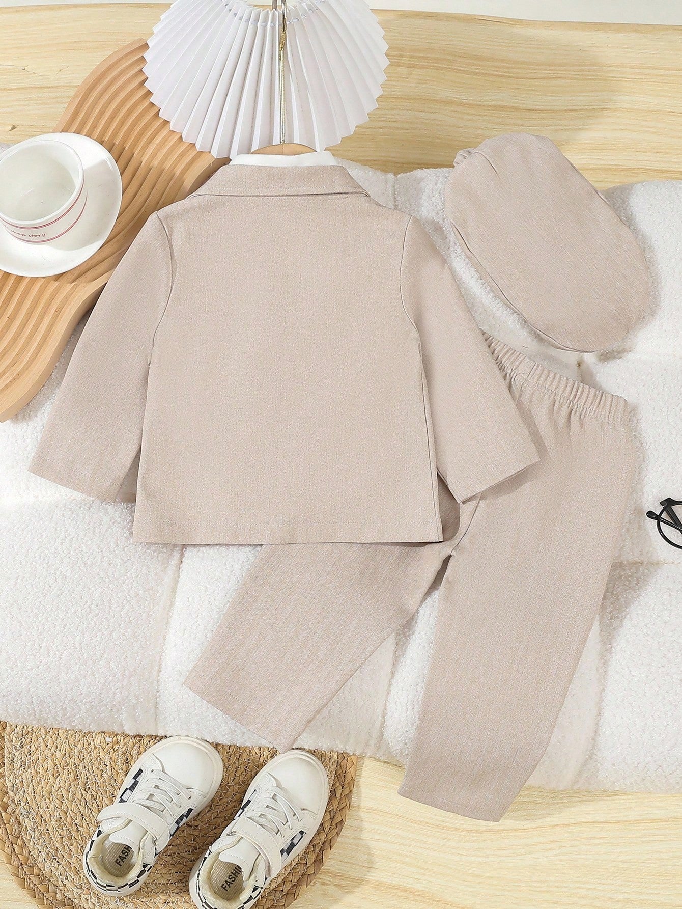 Toddler Boys 3-Piece Formal Suit Set with Bow Tie and Trousers