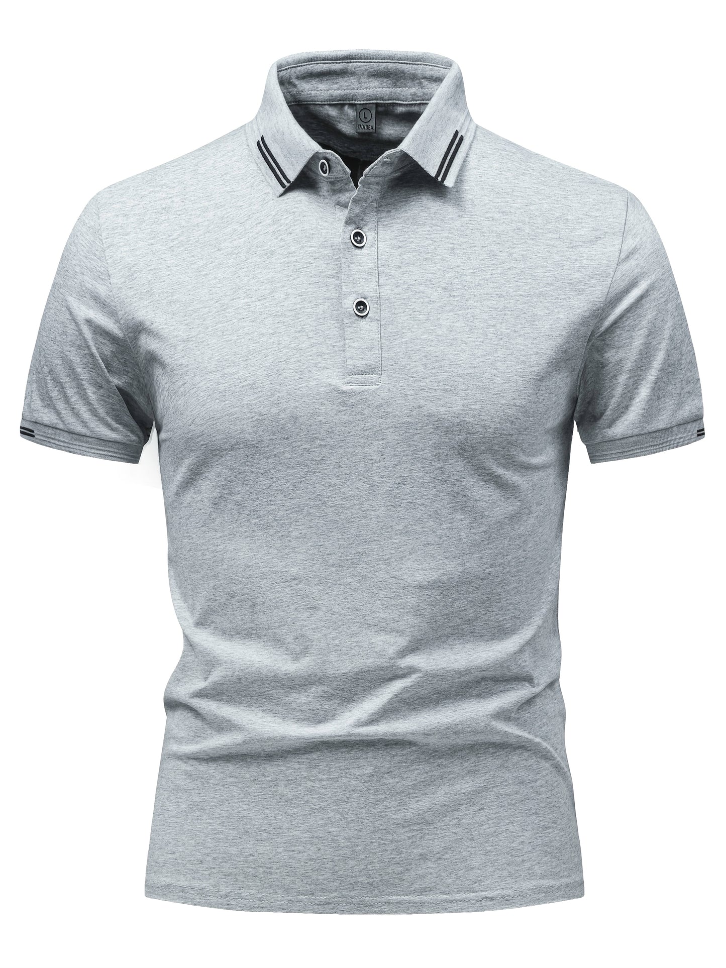Men's Lightweight Cotton Stretch Business Shirt with Lapel Collar