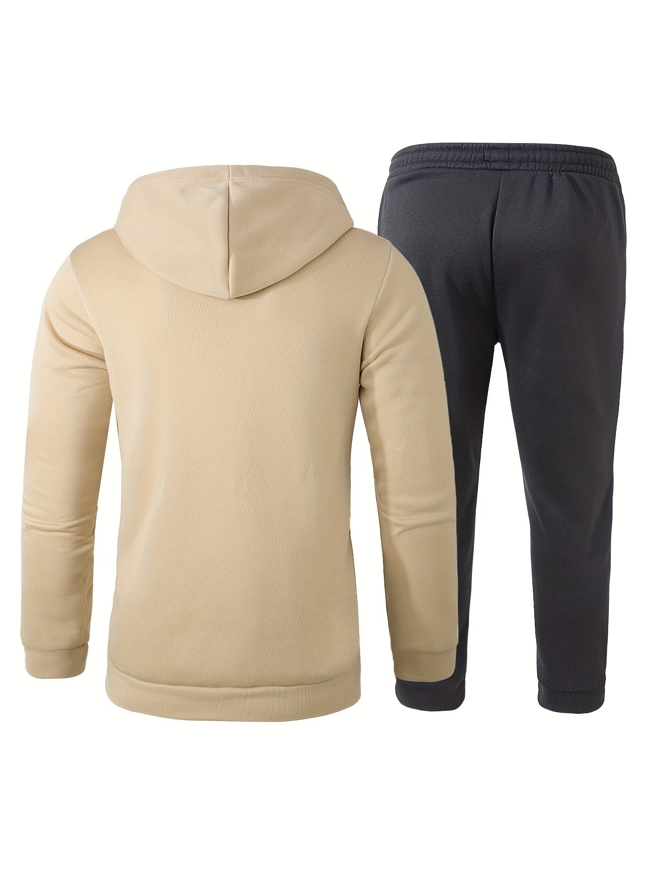 Classic Men's Athletic 2Pcs Tracksuit Set Casual Full-Zip Sweatsuits Long Sleeve Hoodie And Jogging Pants Set For Gym Workout Running