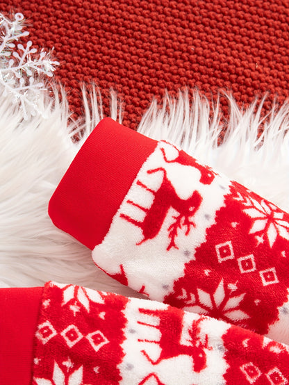 Boys' Casual Christmas Pattern Embroidery Design Regular Fit Hooded Long Sleeve Sweatshirt and Pants Set Fleece Jacket Outfit for Autumn/Winter, Perfect for Outdoor