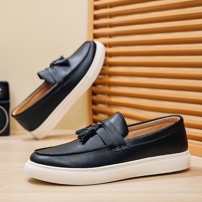 Men's Korean-Style Loafers with Non-Slip Sole and Cushioned Insole