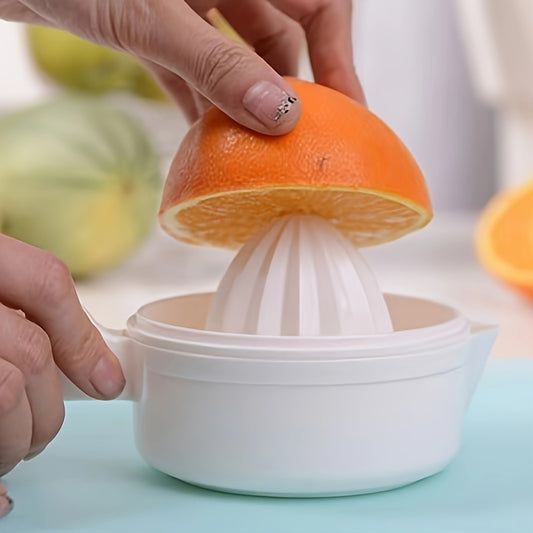 1pc Easy-Squeeze Manual Citrus Juicer - Durable Plastic, Perfect for Lemon & Orange Squeezing - Essential Kitchen Gadget