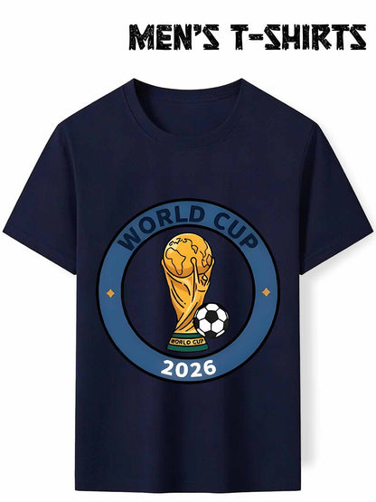 Men's FIFA World Cup Soccer Ball Mesh T-Shirt, Casual Sporty Fit