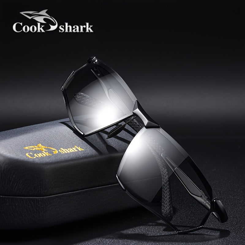 Cookshark Men's Polarized Semi-Rimless Sunglasses for Driving