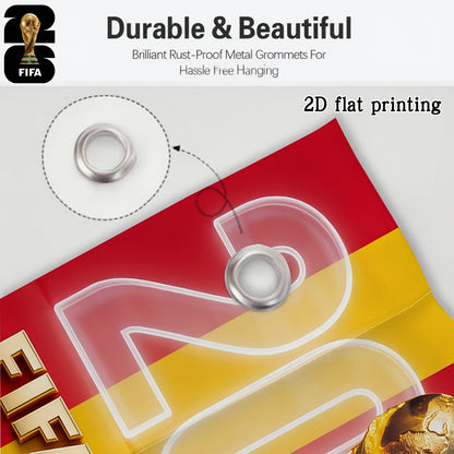 2026 FIFA World Cup Square Polyester Flag for Fans & Events