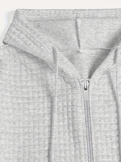 Women's Casual Waffle Knit Hoodie and Pants Set for Fall/Winter