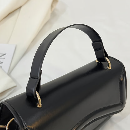 Fresh and trendy small square bag, one shoulder crossbody bag, youthful and sweet style, magnetic buckle closure bag, solid color, internet famous and popular bag
