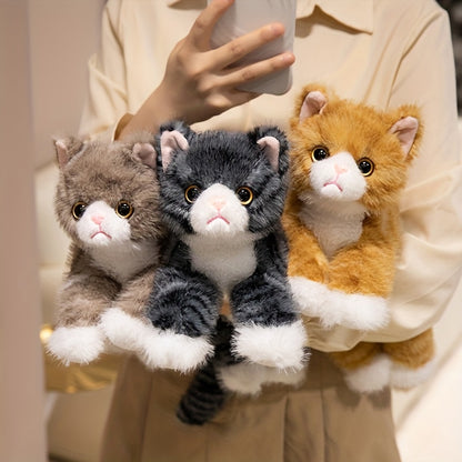 Premium Stuffed Animal Plush Toy Realistic Cat Plush Animals Cute Kitten Plushies Toy Gifts for Boys and Girls