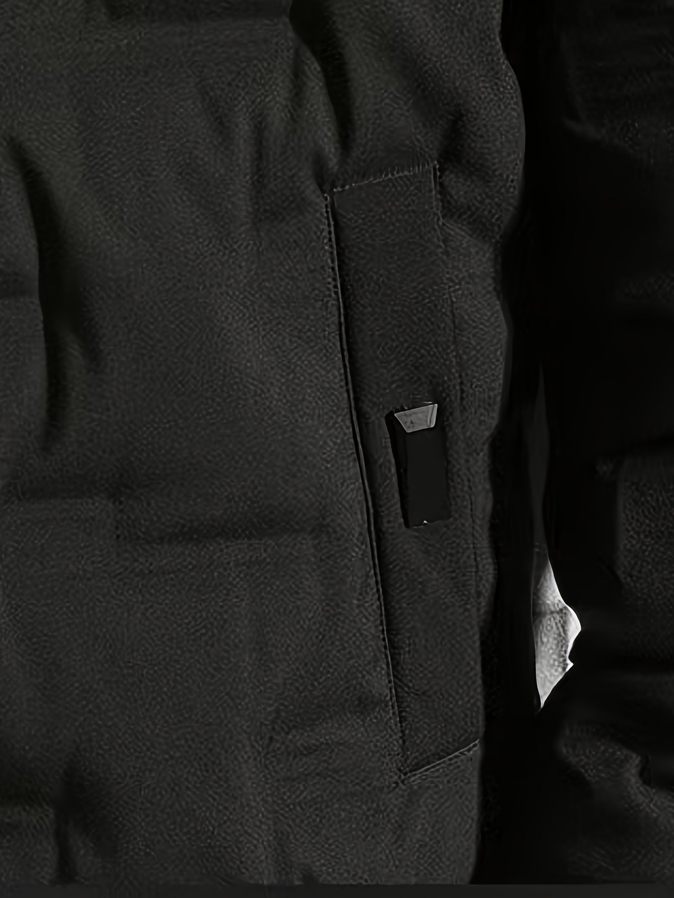 Men's Winter Windproof Jacket Thickened Insulated College Style Hooded Coat with Zipper Front, Pockets & Machine Washable - Solid Color for Hiking & Outdoor Activities