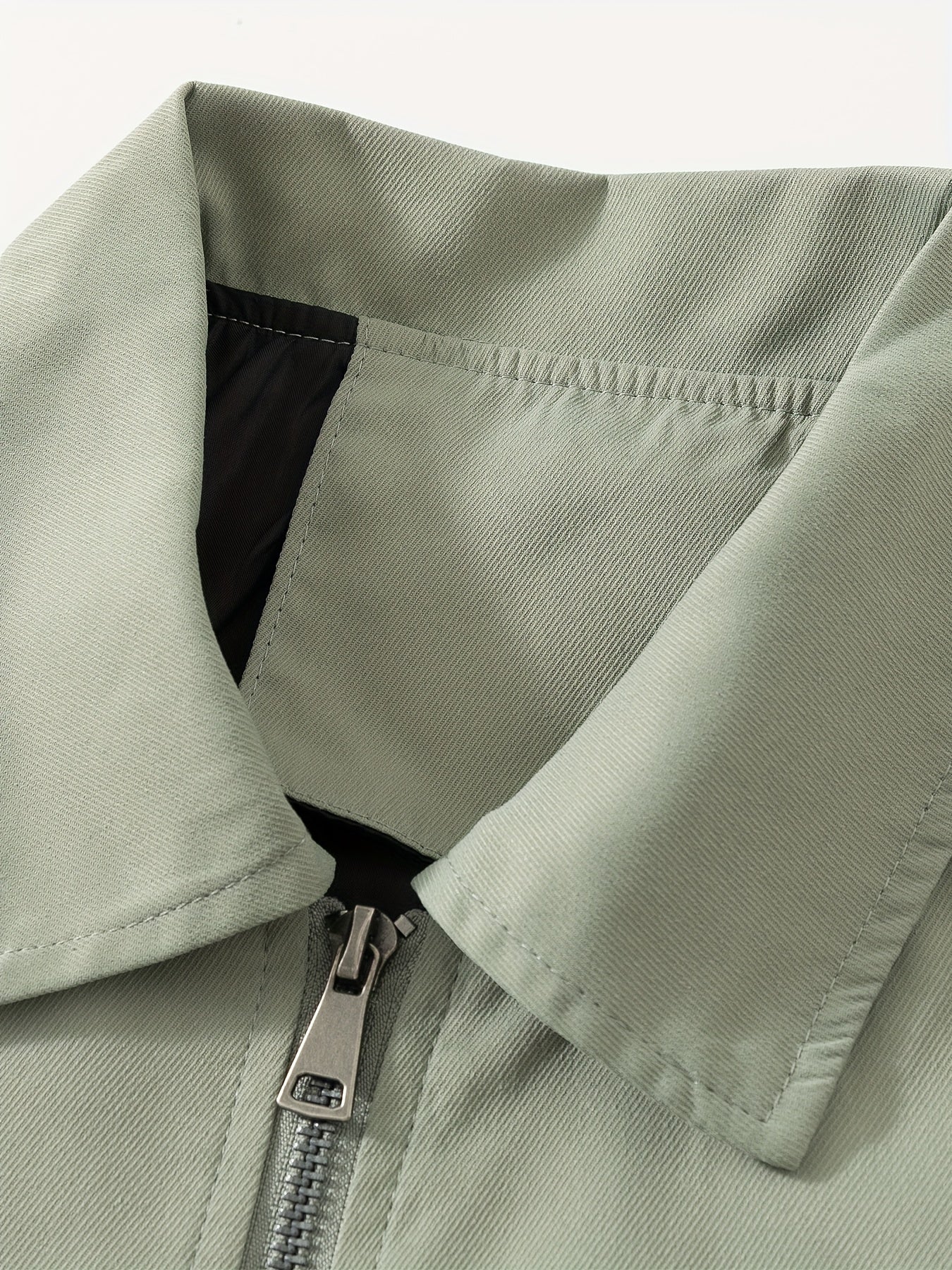 Men'S Lightweight Business Jacket - Zip-Up Formal Coat with Notch Lapel, Olive Green - Office, Wedding, Travel - Durable Polyester Jacket for Professional & Casual Attire - Spring/Fall Outerwear, Office Wear, Sleek Design, Hi