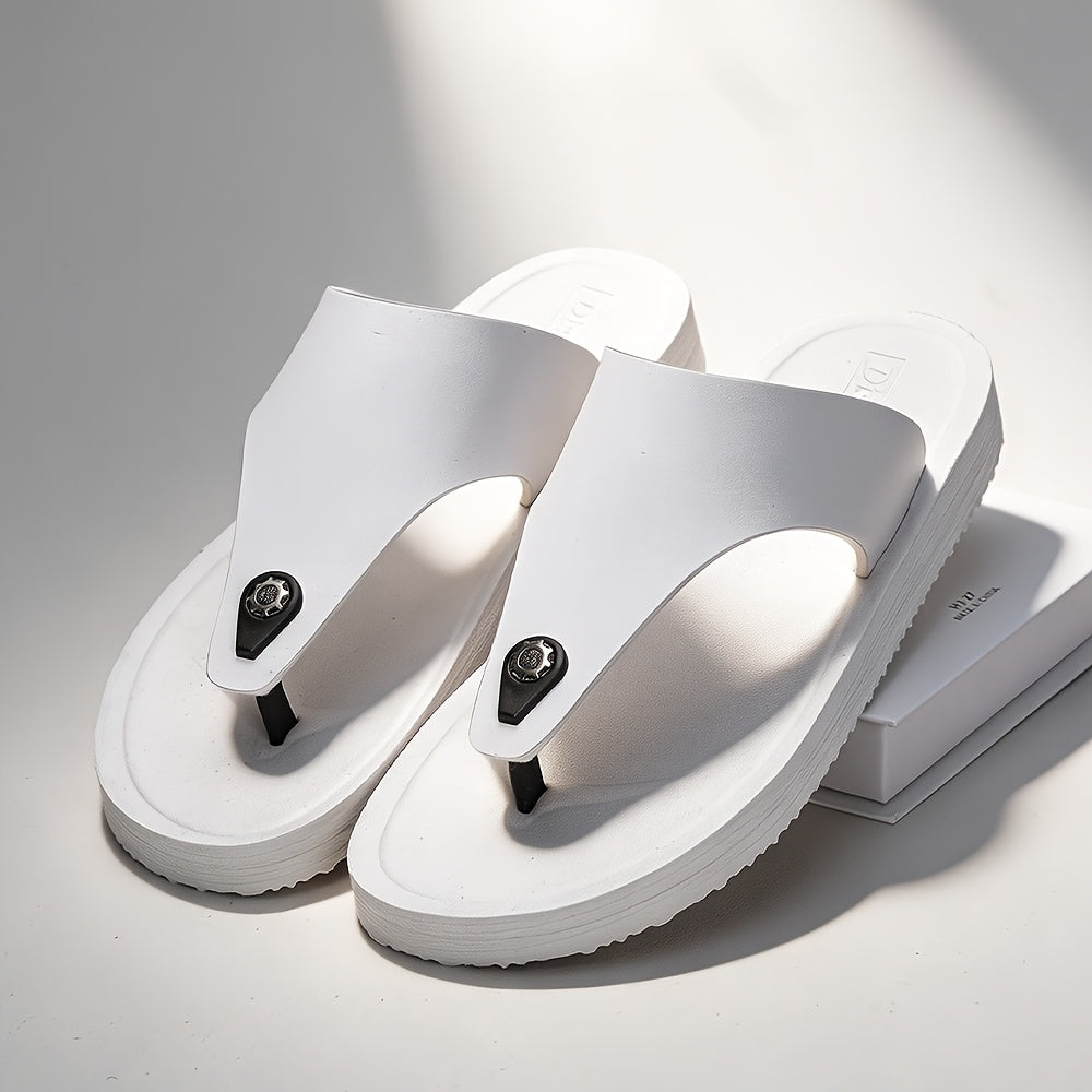 Men's Casual Non-Slip Flip-Flops with Shock-Absorbing Sole