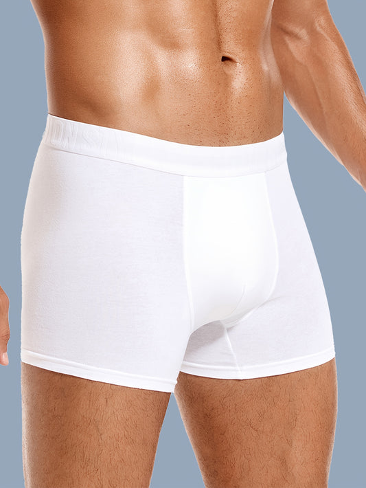 Men's Cotton Boxer Shorts with Stretch for Everyday Comfort - ayq