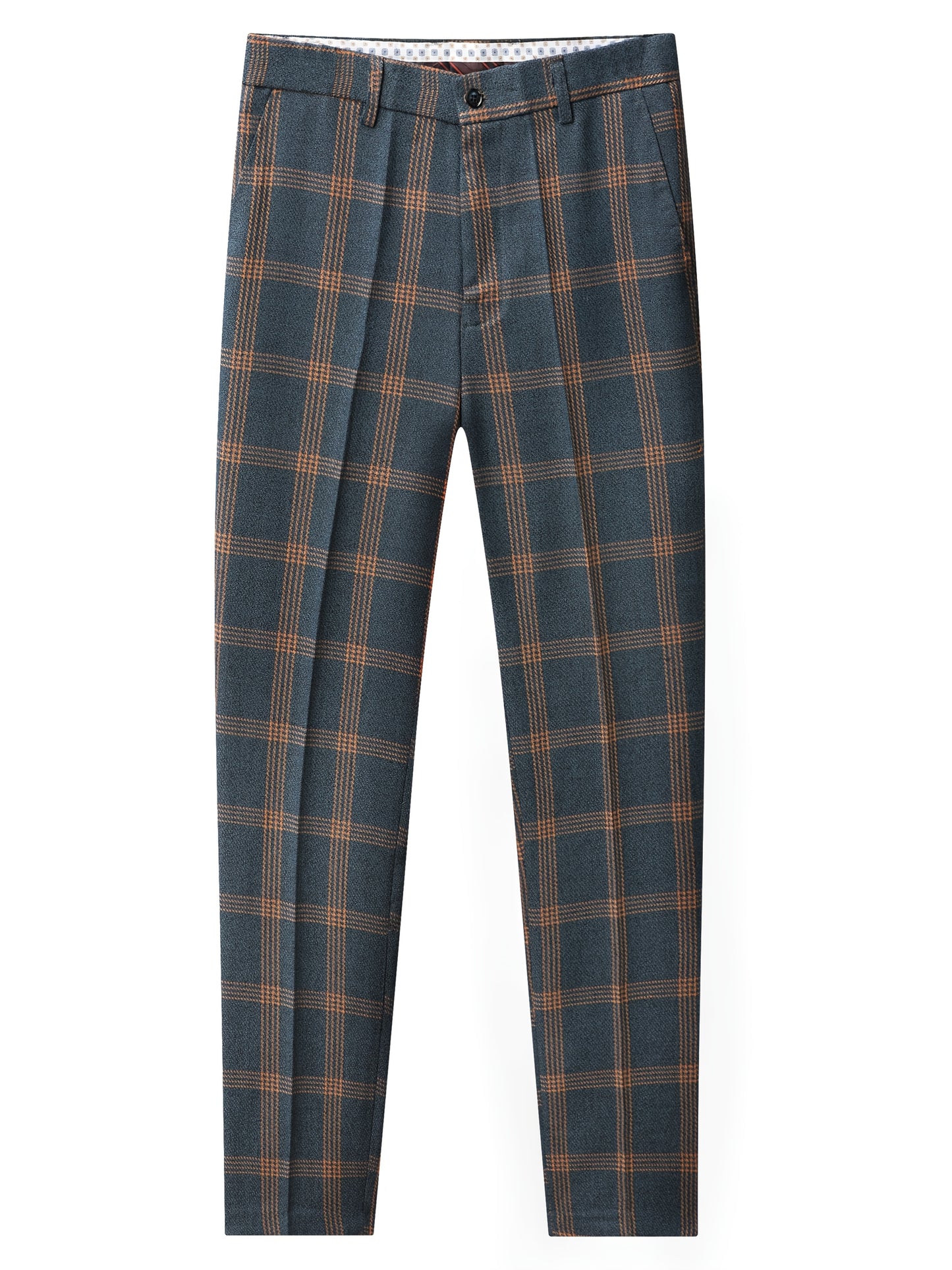 Boys' Plaid Two-Piece Suit Regular Fit Business Casual