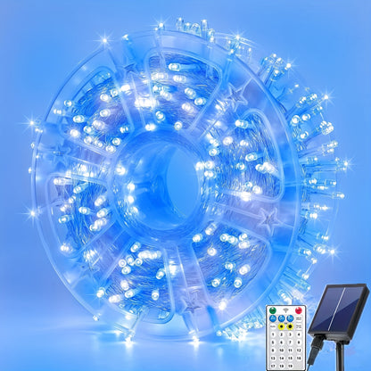 Solar Remote Control 19 Modes Outdoor Festival Party Decorations Garden Corridor Decoration Christmas Halloween Lights Wedding Proposal Scene New Year Decoration