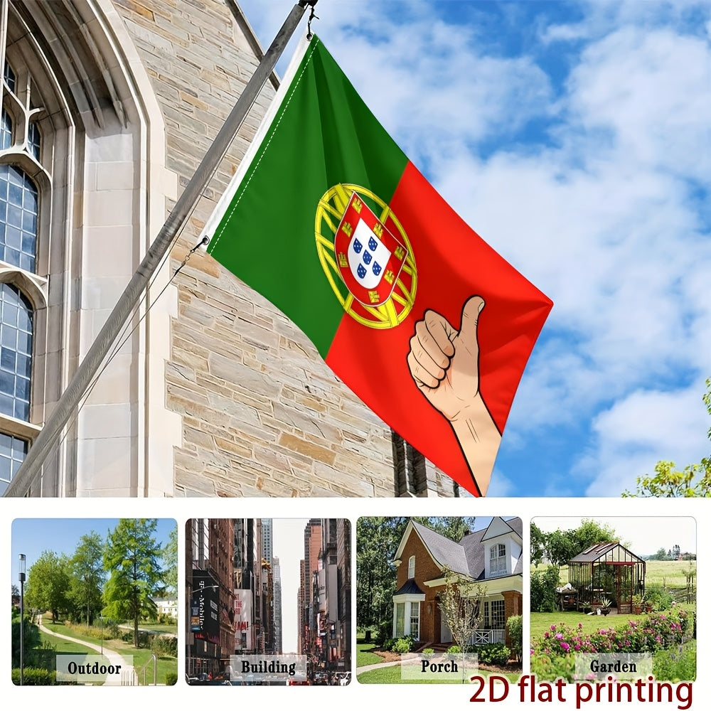 Portuguese National Flag Polyester Fan Banner for Sports Events