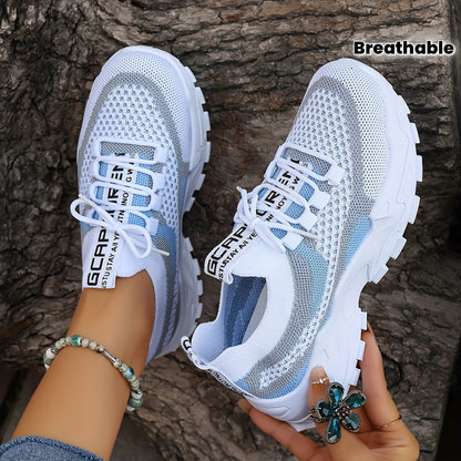 Women's Low-Top Breathable Sneakers with Cushioned Sole