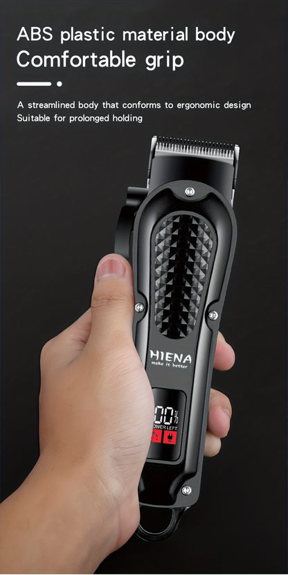 HIENA Professional Hair Clippers for Men and Women with LCD Display, USB Rechargeable, ≤36V Operating Voltage, 18650 Series Lithium Battery, Efficient and Precise Haircutting for Salon and Home Use - ayq