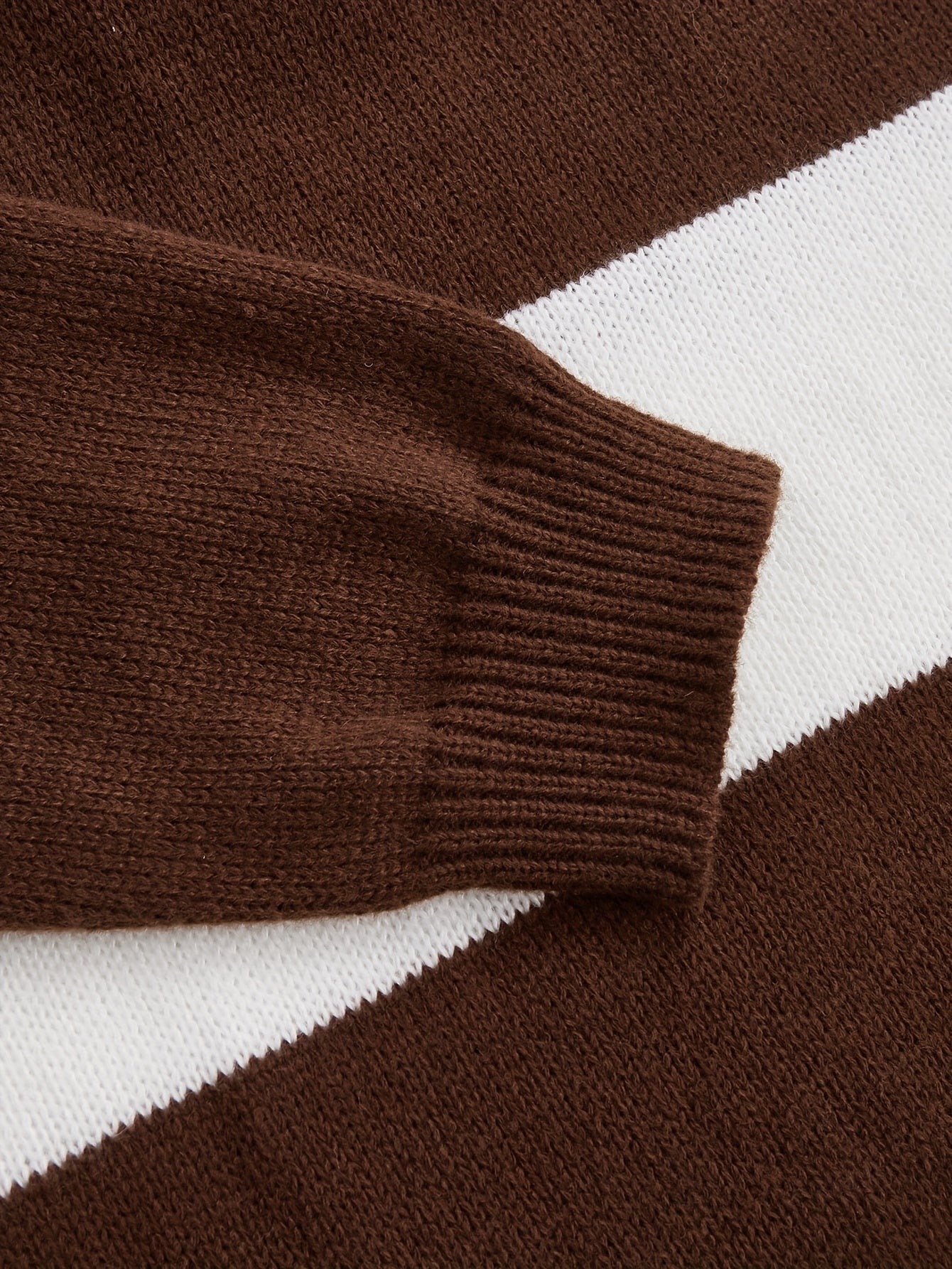 Men'S High-Neck Striped Knit Sweater, Stylish Color-Blocked Pullover for Spring And Autumn - ayq