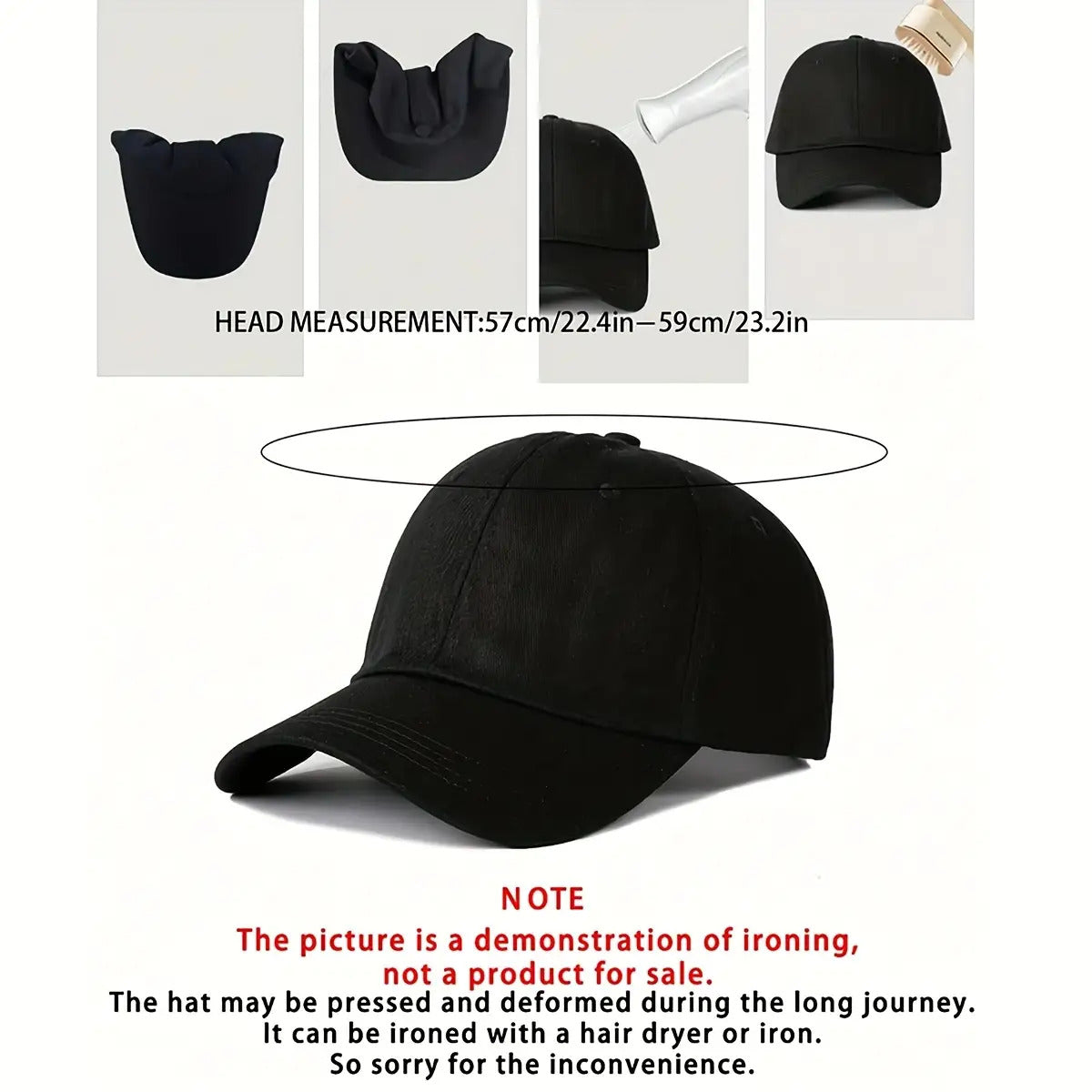 Unisex Breathable Baseball Cap for All Seasons, Fitted Polyester