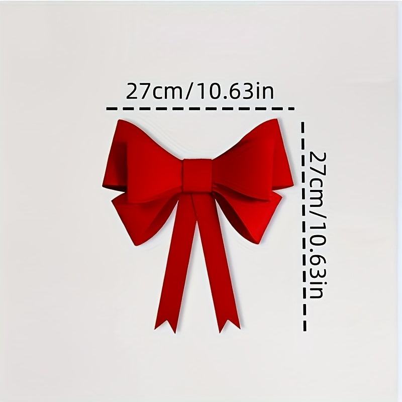 4pcs Elegant Red Bow Curtain Tiebacks - Perfect for Christmas and New Year Decorations, Ideal Gift for Holiday Celebrations, Festive Bow Design, Polyester Material, Festive Window Treatment|Elegant Bow Design|Polyester Bow Ti