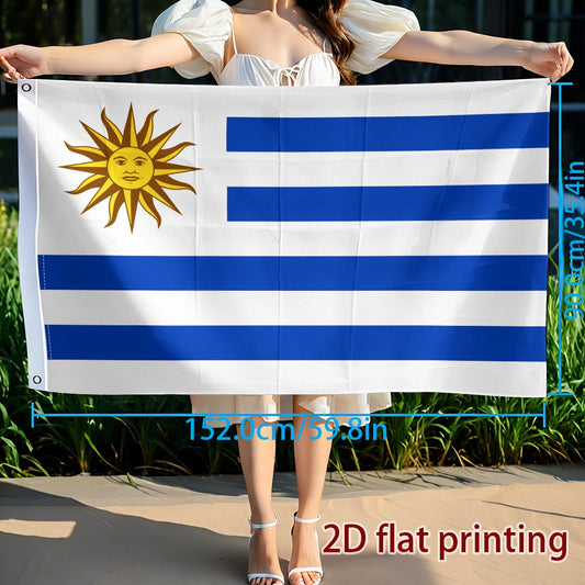 Uruguay Flag Polyester Fan Support Flag for Sports Events - ayq
