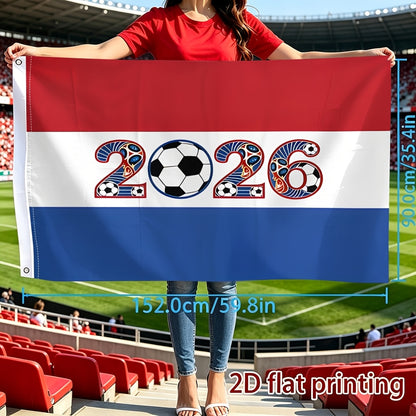 Netherlands 2026 Football Decorative Hanging Flag - Polyester