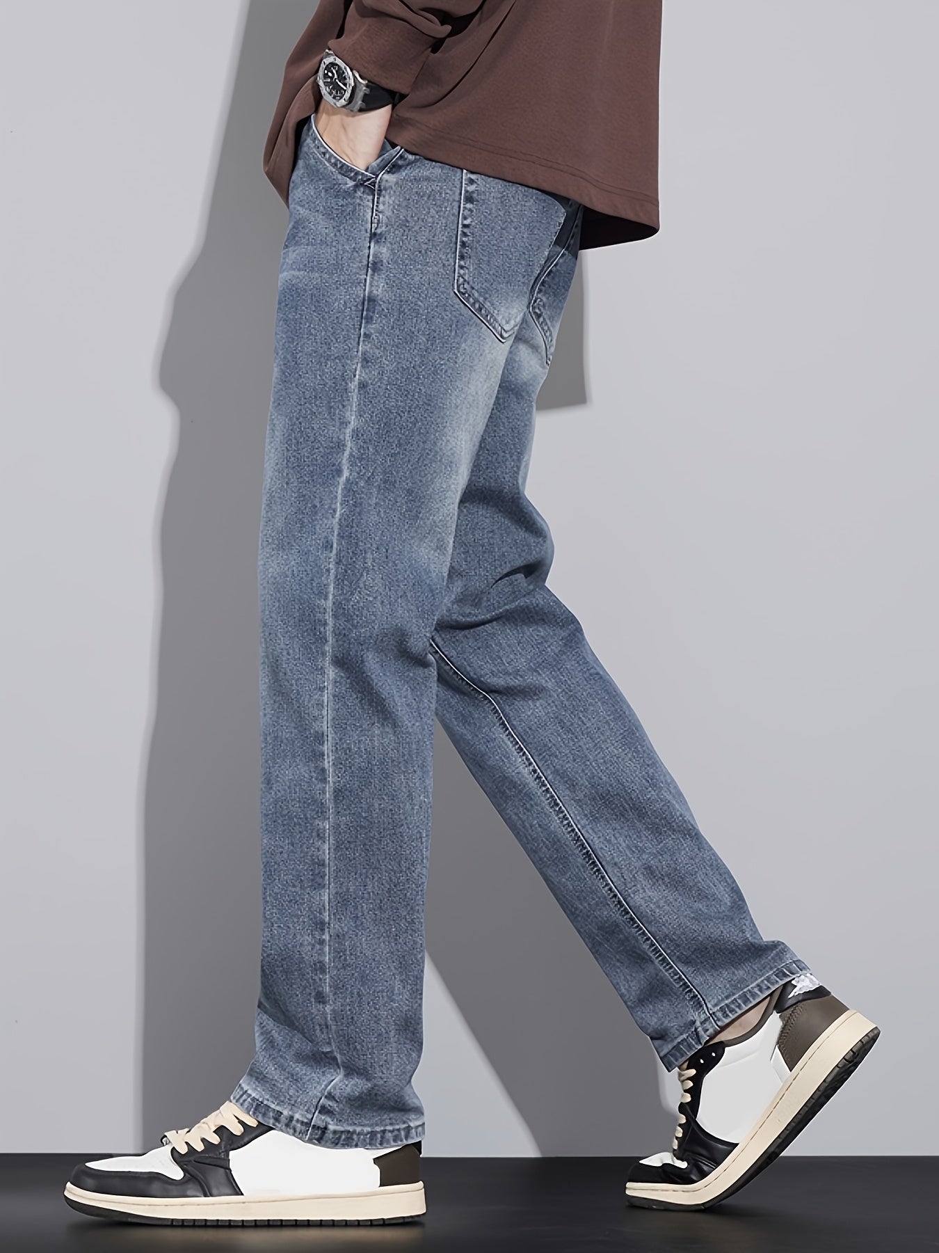 American Vintage Casual Loose Fit Jeans for Teen Boys