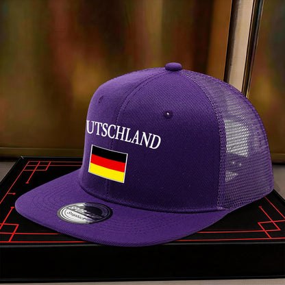 Unisex German Flag Casual Hip-Hop Hat with Flat Brim