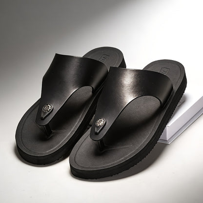 Men's Casual Non-Slip Flip-Flops with Shock-Absorbing Sole