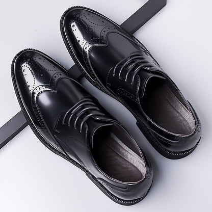 Men's Business Casual Oxford Shoes with Breathable PU Upper