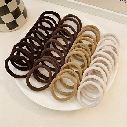 1109pcs Women’s Dark Hair Accessory Set with Elastic Bands