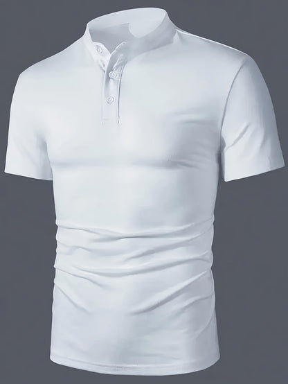 Men'S Casual Crew Neck Short Sleeve T-Shirt - Solid Color, Regular Fit, Lightweight  Breathable for Summer, Casual Attire, Casual Summer Wear   Crew Neck Shirt   Comfortable Fit