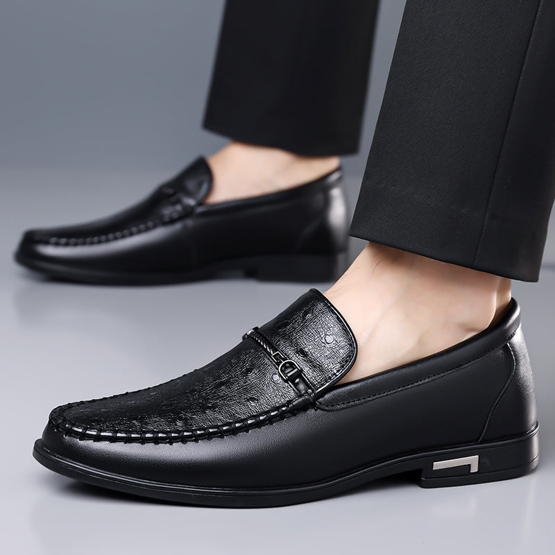 Men’s Plus Size Breathable PU Business Casual Loafers