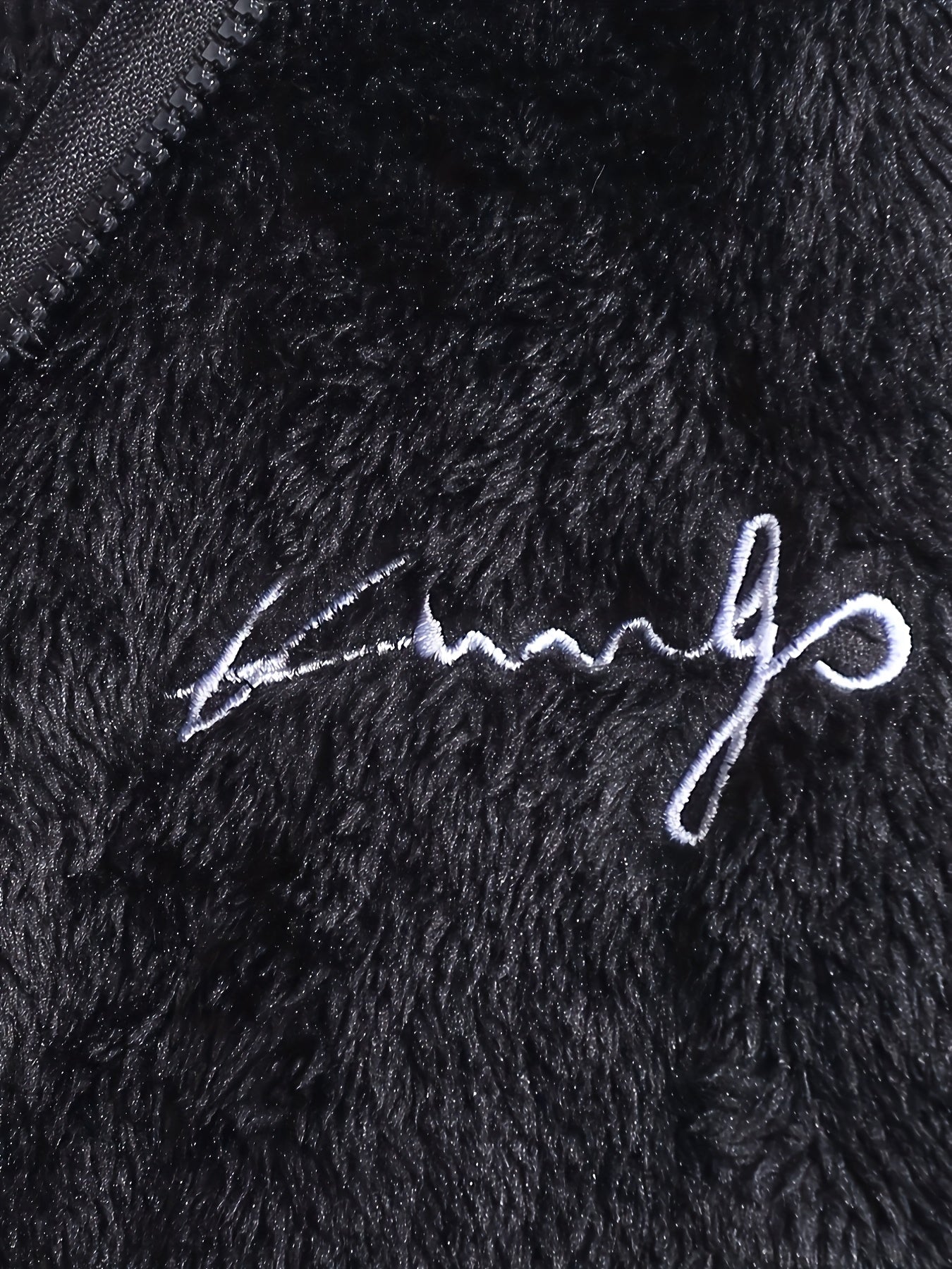 Casual Style] Men's "RELAX" Fleece Hoodie Jacket - Casual Dual-Sided Brown Teddy Coat with Zipper Closure, Long Sleeves for Fall/Winter, Casual Outerwear|Stylish Casualwear|Crafted Embroidery