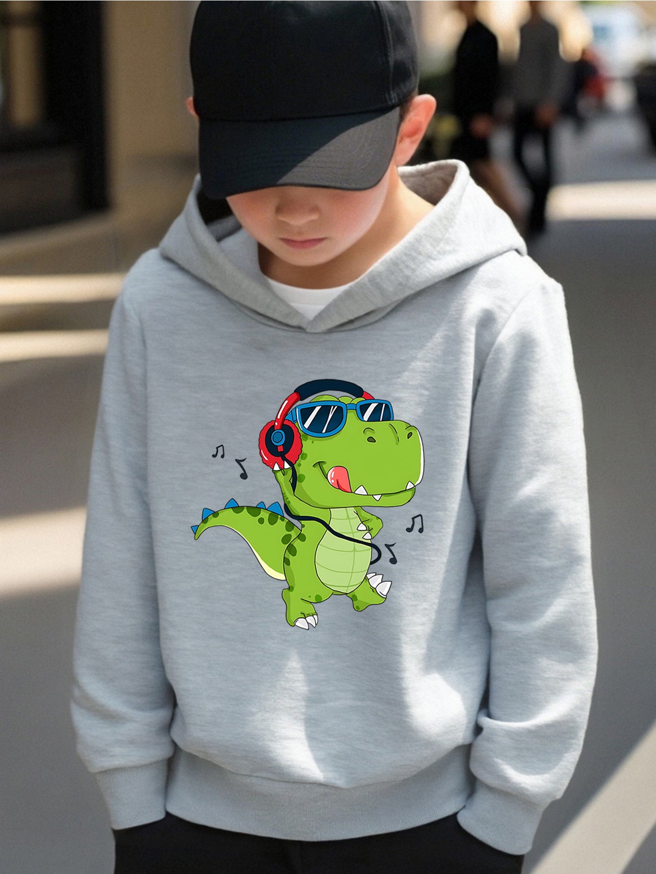Kids Cotton Dinosaur Hoodie and Pants Set for Fall Winter