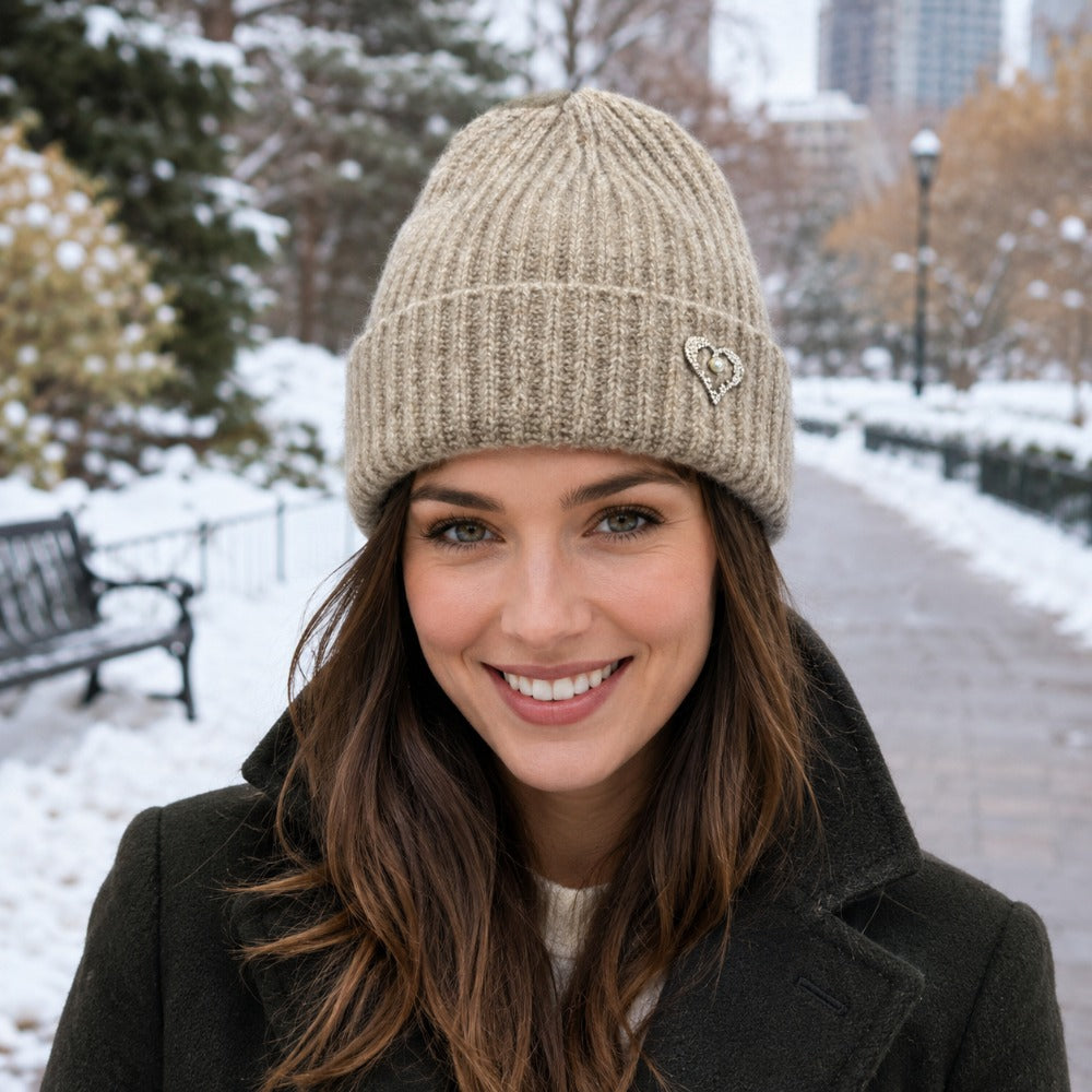 Women's Soft Stretch Winter Beanie Knit Hat for Outdoor & Urban Wear
