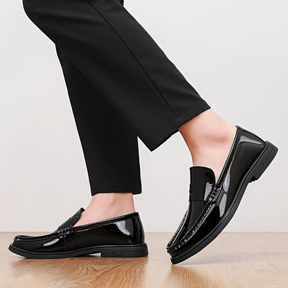 Men's Genuine Leather Loafers Slip-On Vintage Style Casual Shoes