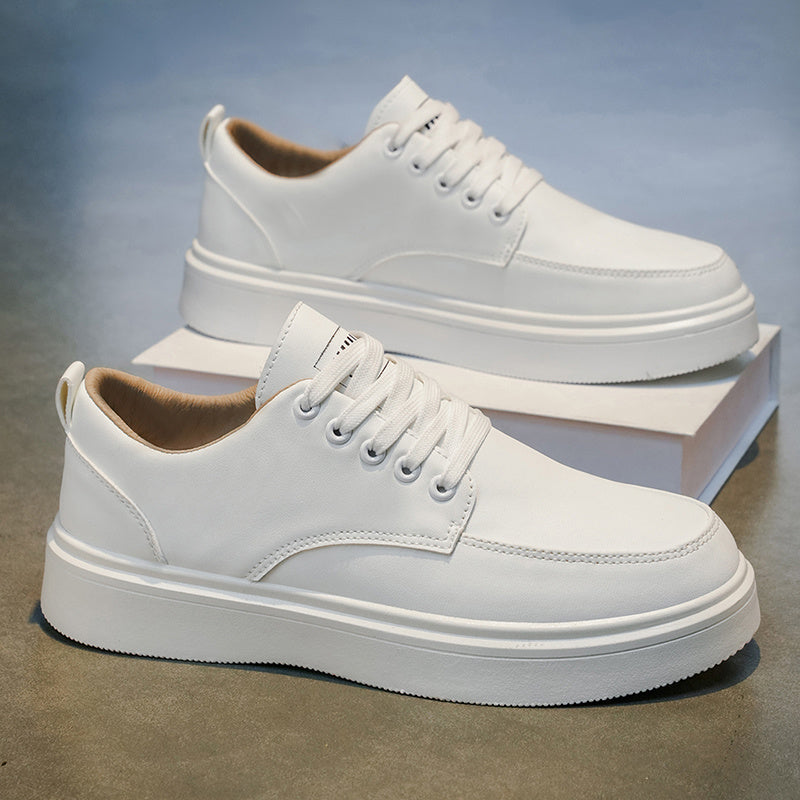 LOEIKAN 2026 New Solid Color Low-Top Versatile Elegant Business Casual Shoes, Comfortable Flat Black and White Trendy Fashion Minimalist Sneakers - ayq