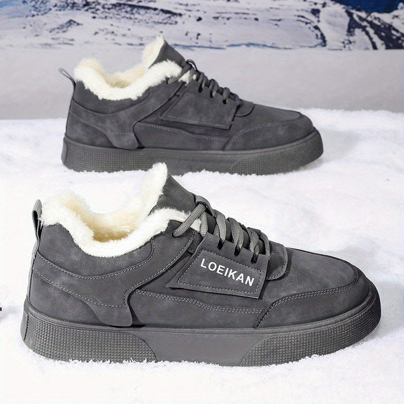 New Autumn-Winter Men's Padded Thick Snow Boots, Fashion Casual Trendy Street Party Versatile Skateboard Shoes