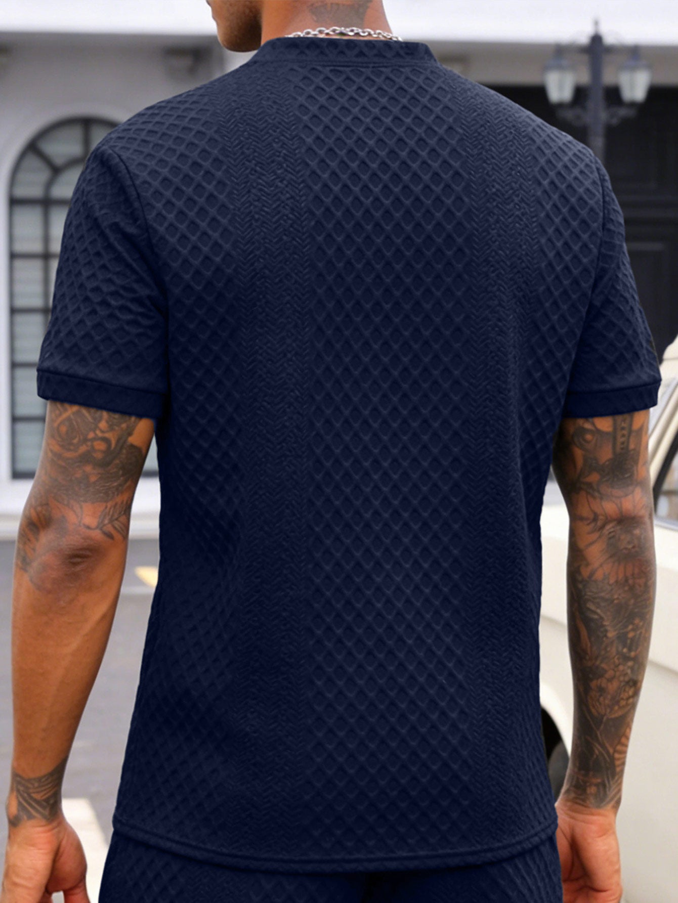 Fashionable and Simple Casual Short-sleeve T-shirt for Daily Commuting and Shopping, a Comfortable and Breathable Top for Men - ayq