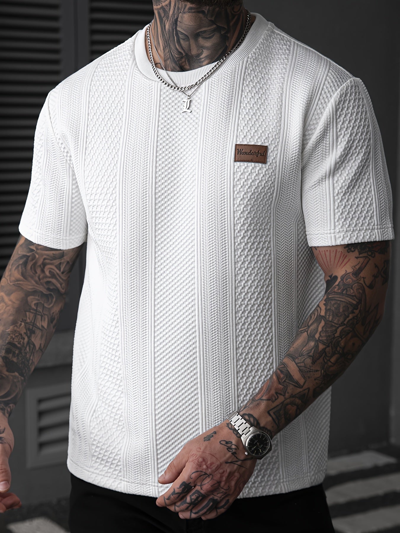 Men'S Crew Neck Long Sleeve T-Shirt | Casual Loose Fit with Slight Stretch Fabric, Ideal for Sports and Fitness Training - ayq