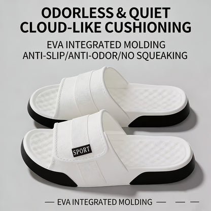 Men's Sporty EVA Cloud Slides with 3cm Non-Slip Sole