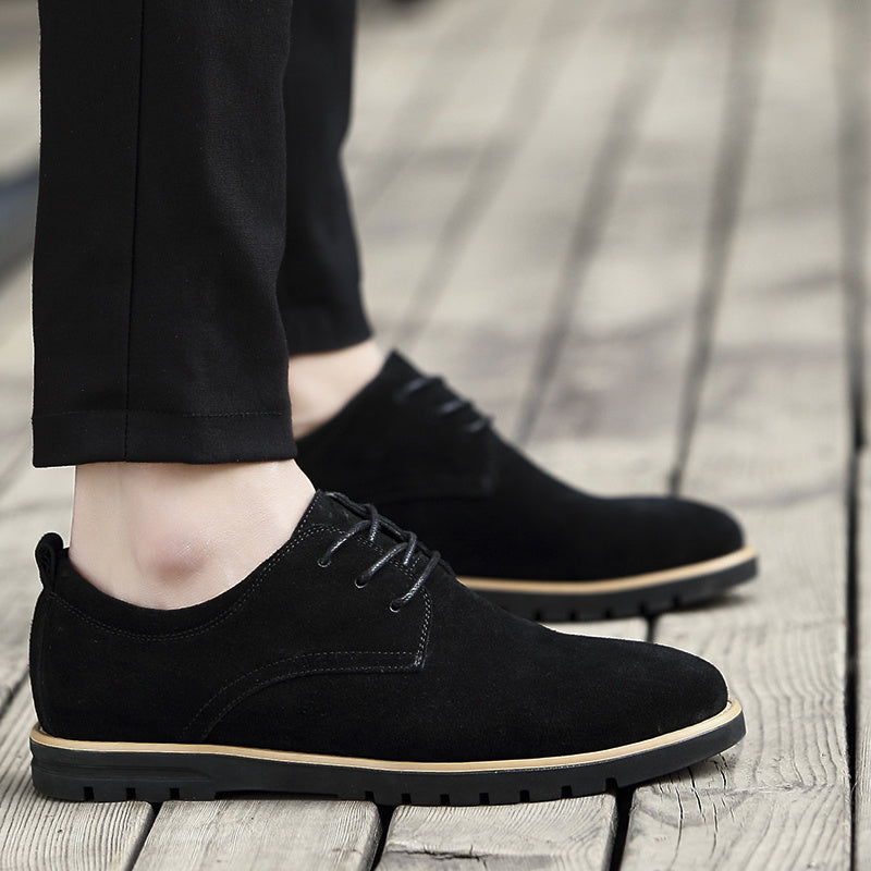 Men's Classic Lace-Up Oxfords with Cushioned Sole, All-Season