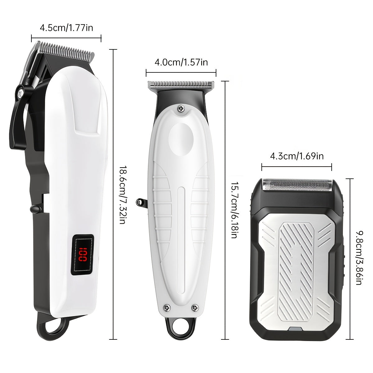 2pcs/3pcs Men's Electric Hair Clipper Set & Beard Trimmer Set. Home-use electric hair clipper + sculpting trimmer + reciprocating shaver. Haircutting, shaving, sculpting, and sideburn trimming. Christmas gift. for home, car, - ayq