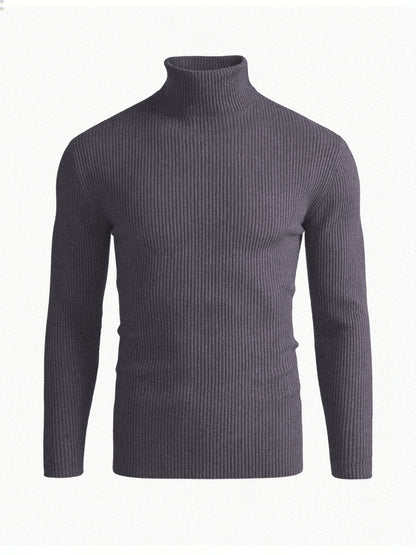 Men'S Long-Sleeve Sweatshirt for Autumn And, Featuring a High Collar, Knitted Design, Casual And Stylish for Outerwear