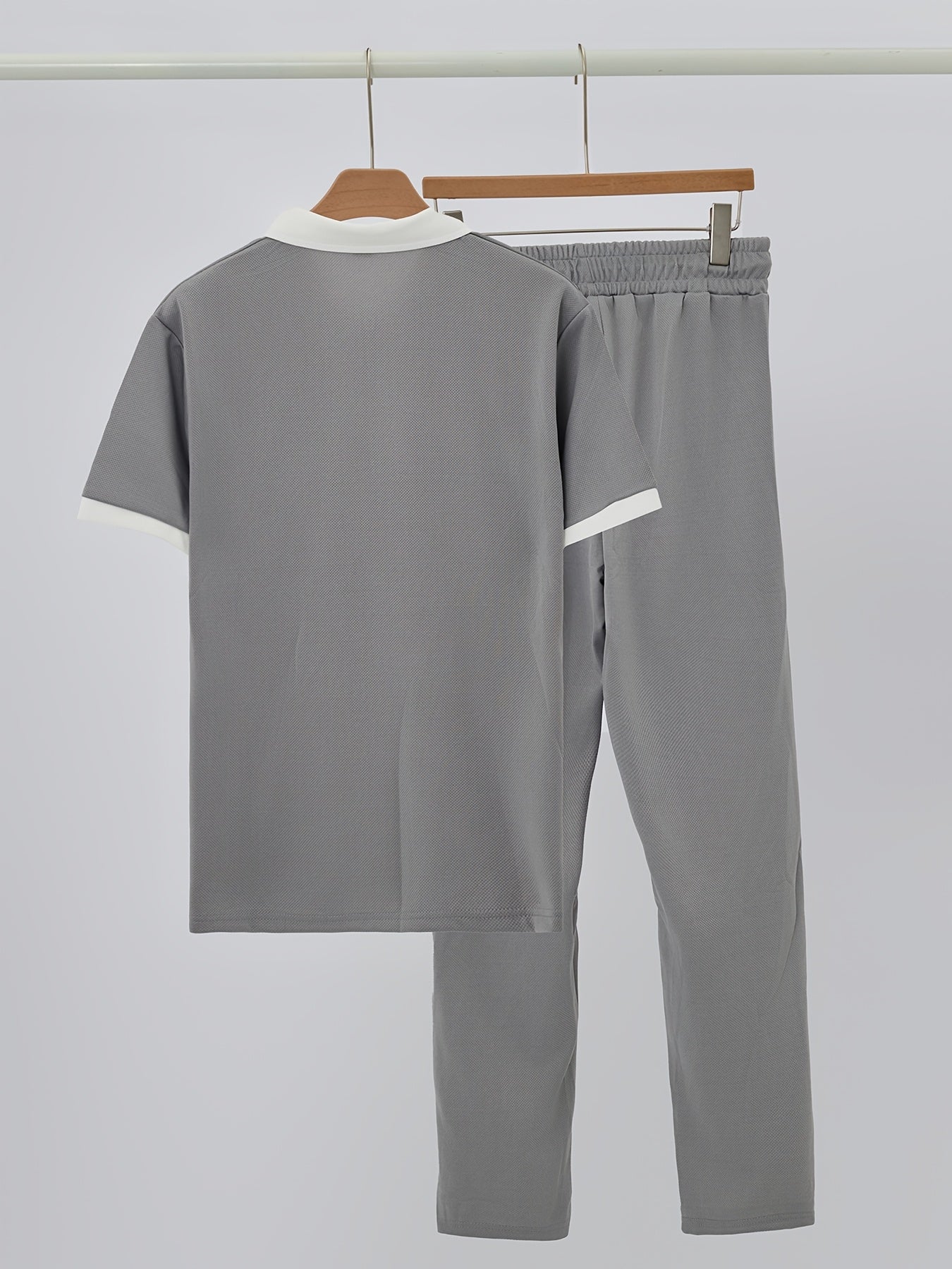 Men's Casual Two-Piece Set - Stretch Comfort Fabric - Suitable for Spring/Autumn Seasons - ayq