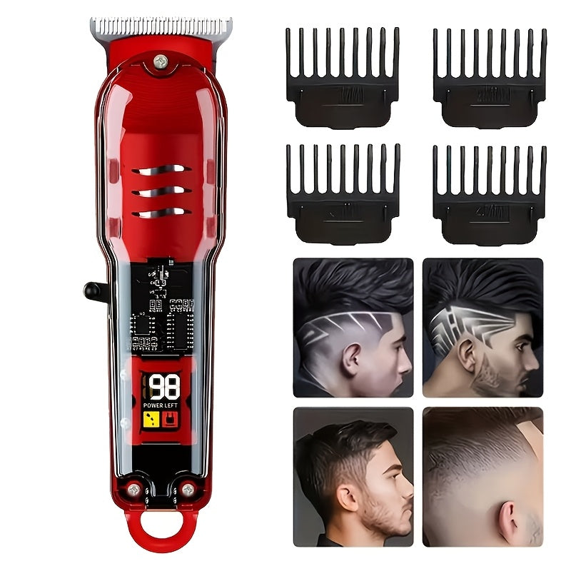 FEIYBA Professional Hair Clipper for Men and Women | Rechargeable Barber Grade Trimmer with Multiple Limit Combs, Ideal for Salon, Travel, Shaving, Haircutting, Trimming Body Hair, Oil Head Electric Thruster, Digital Display, - ayq