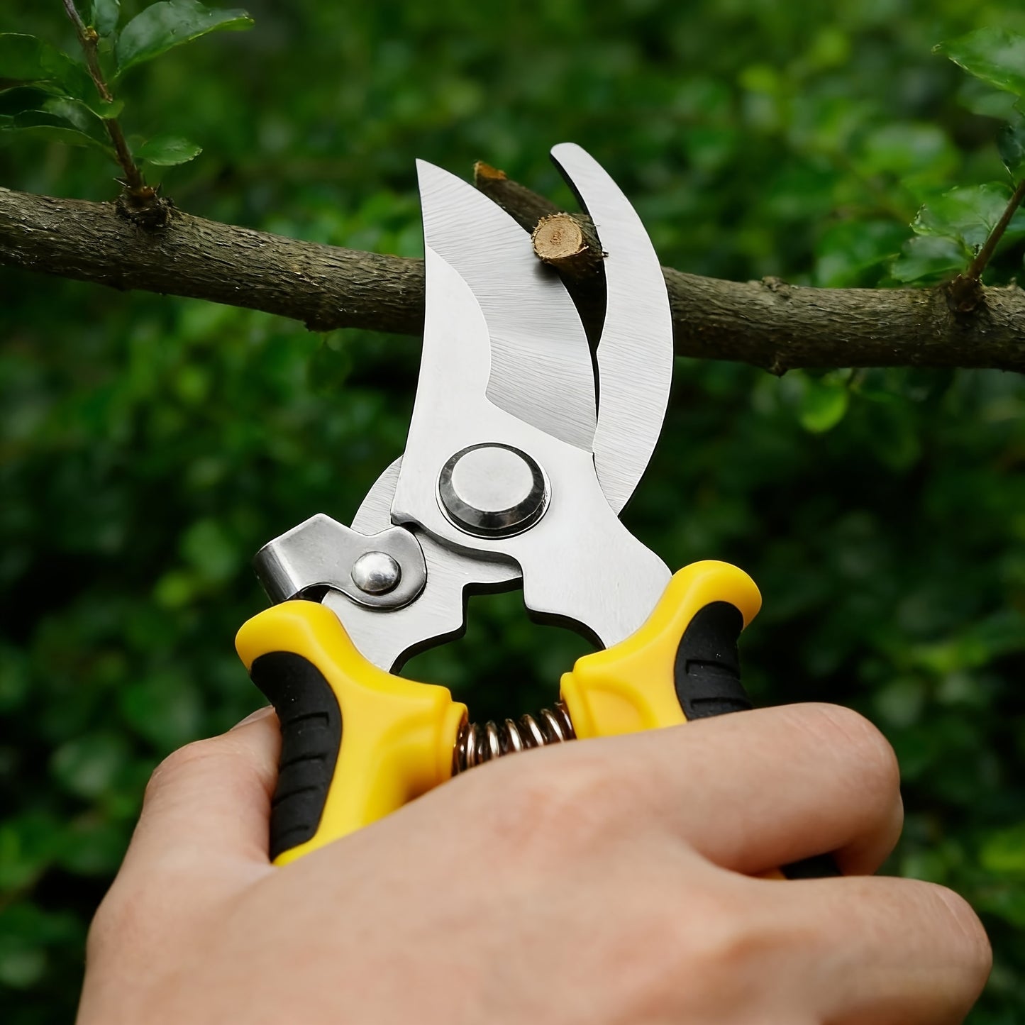 Gardening Scissors | Comfortable Grip, Spring-Assisted, Sharp and Non-Slip, Ideal for Pruning Branches and Flowers, Modern Stainless Steel Blades - ayq